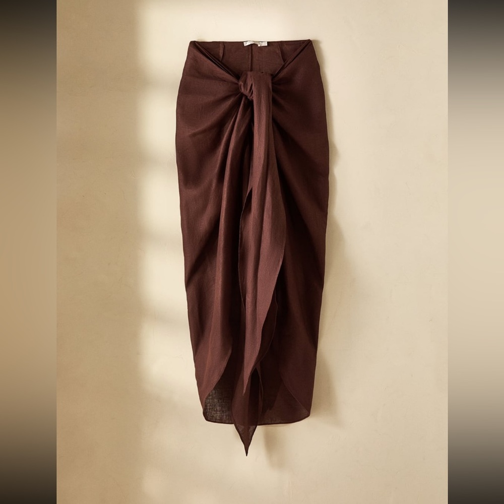 Zara linen Sarong Brown